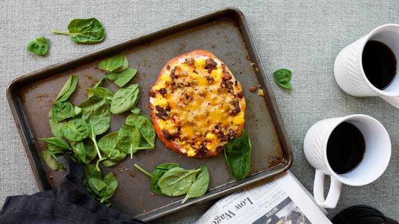 Sullivan's KeDough Breakfast Pizza - A Keto Favorite
