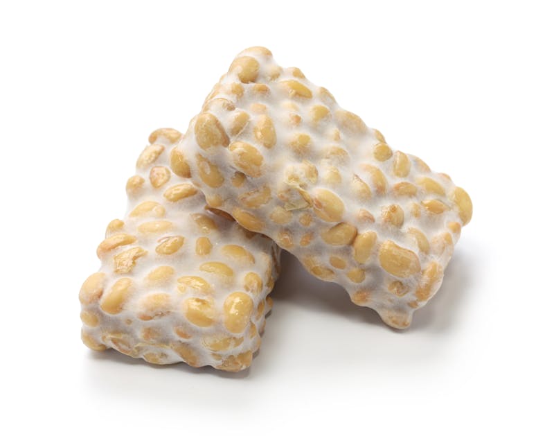 fresh tempeh isolated on white background