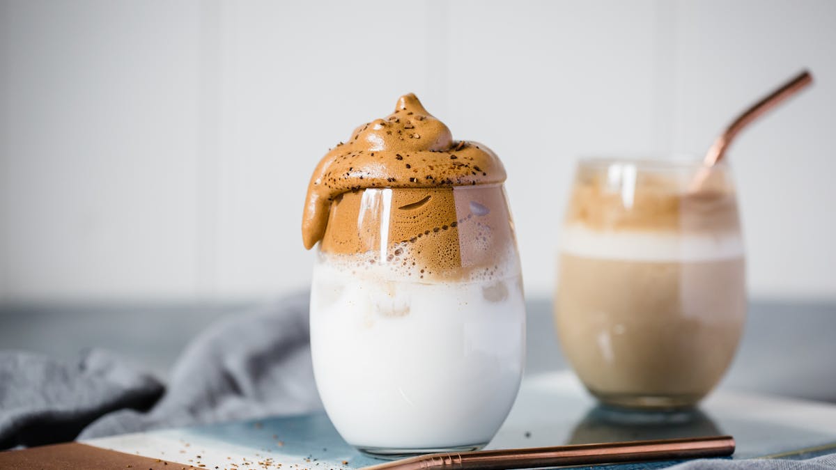 Whipped dairy-free low carb (Dalgona) coffee